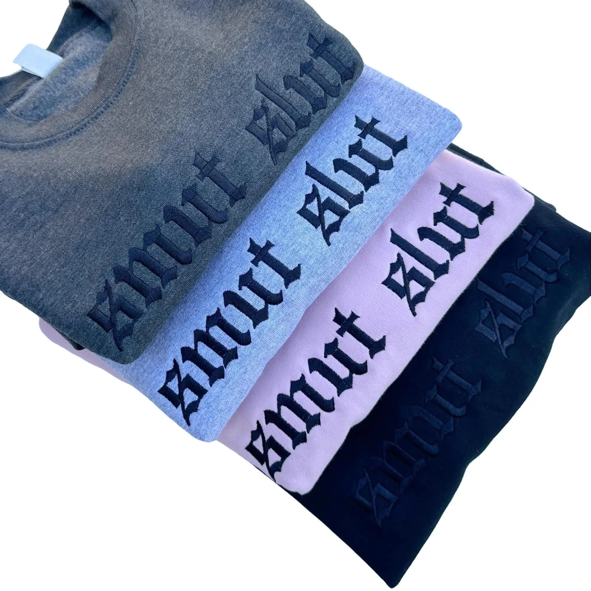 Smut Slut - Dark Romance Embroidered Crewneck Sweatshirt Unisex Fit Casual Long Sleeves