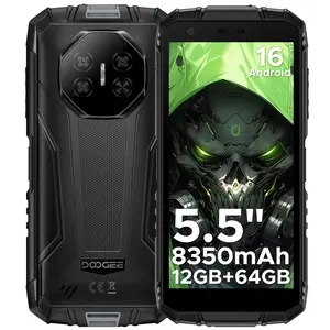 DOOGEE Fire 3 Android 15 Rugged Phone Unlocked,8350mAh Battery,12GB+64GB/2TB,Octa Core Rugged Smartphone,5.5" IPS HD+ Display,13MP+8MP,IP68 Waterproof Cell Phone,Face Unlock,NFC/T-Mobile