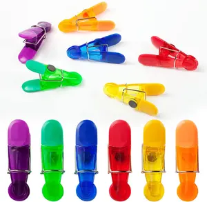 12 Pack Chip Bag Clips, Foods Snacks Bag Clamps Sealing Bar, Refrigerator Magnet Clips for Kitchen Use Metal Set