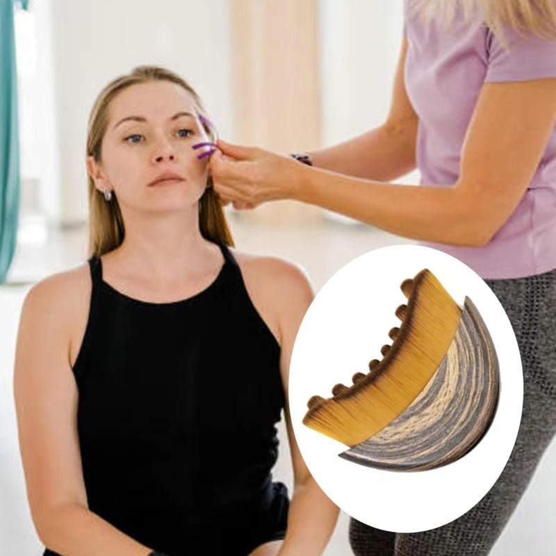 (Buy one, get one free)Lymphatic Contour Face Brush for Jawline & Chin Sculpting – Dry Brushing Massager for Lymphatic Drainage & Facial Fatigue Relief,  Ergonomically Designed to Fit The Skin Precisely beauty roller daily guasha massage Smooth