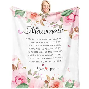 Christmas Mawmaw Gifts -  Xmas Gifts for Mawmaw - Mawmaw Throw Blanket 60x50 Inch - Mawmaw Gifts from Grandchildren - Maw Maw Gifts for Grandma - Mawmaw Gifts for Birthday Retirement