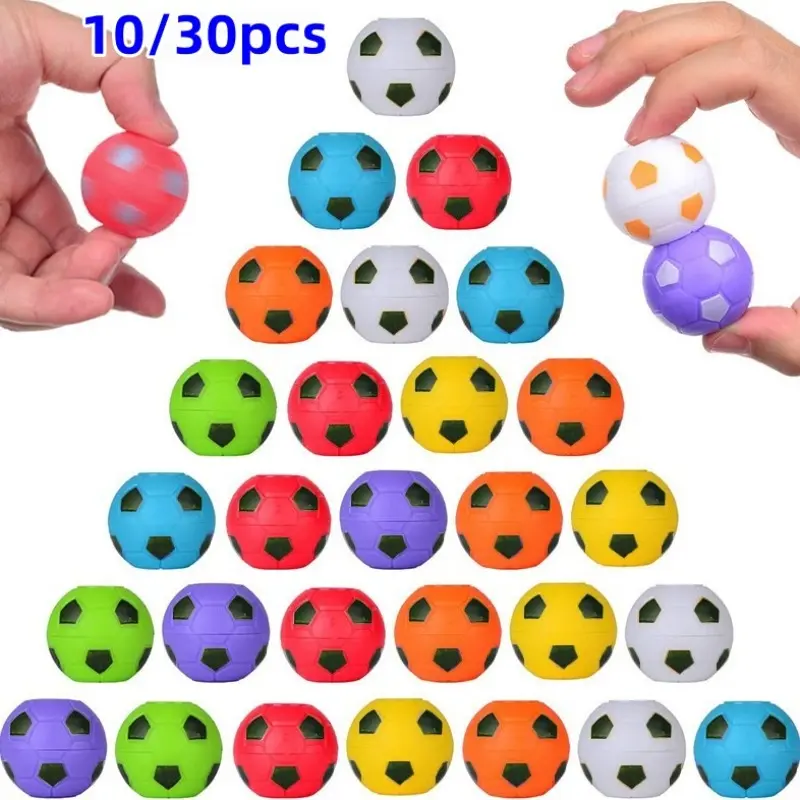 10/30pcs Football Spinner Toy Set, Fidget Pack, Fidget Set, Fidget for Anxiety, Fidget Stress Reliever, Treasure Box Classroom Rewards, School Party Gifts, Holiday Halloween Christmas Supplies