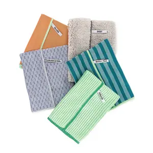 Renew Microfiber Cloths - Set of 5 - Recycled Plastic & Polyester - Chemical-Free Cleaning Tools - Dish Towels for Glass, Dusting, Stainless Steel & More - Eco-Friendly & Sustainable - by Full Circle