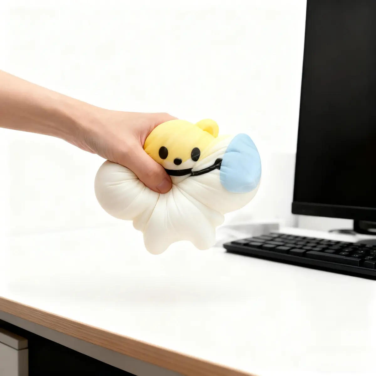 Handmade Milk Tea Mouse Squishy Fidget Toy - Kawaii Squishies, Soft PVC Unisex Stress Relief Tool for Children, Soft and Portable Best-Selling Toy with Adorable Face (Buy 1 Get 1 Free), Best-Seller Toy