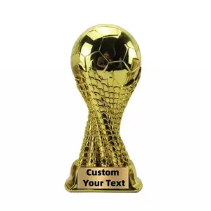 Customizable Golden Ball Trophy Soccer Match Souvenir Best Player Award 20cm 24cm 28cm for School Sports Meeting Football Match
