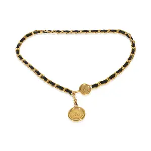 Pre-owned NY154973 Chanel Gold Plated Vintage Chain Link Belt