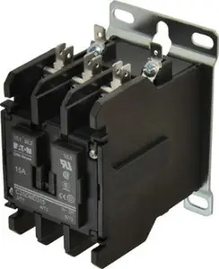 Eaton Cutler-Hammer 3 Pole, 15 Amp Inductive Load, 110 to 120 Coil VAC at 50/60 Hz, Nonreversible Definite Purpose Contactor Phase 1 Hp: 2 at 230 V and Phase 3 Hp: 3 at 230 V, 5 at 460 V, 5 at 575 V, 20 Amp Resistive Rating C25DND315A