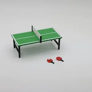 Mini Play House Toy, Mini Simulation Table Tennis Table Model, Mini Sports Scene Decoration