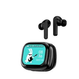 Touch Screen Earbuds ANC Noise Cancellation Bluetooth Earphones Wireless TWS Bluetooth5.4 Full Color Display Earphone Full Color Display, Noise cancelling Bluetooth Headphones In-Ear Headphones for iPhone and iPodSports/Fitness/Running/Music Lovers,Gifts