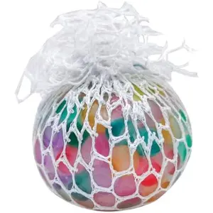 Raymond Geddes Lots O Mesh Balls - 12 Colorful Squeeze Balls Per Pack - Squish ‘N’ Squeeze Stress Ball Filled with Multicolor Orbs