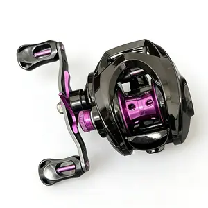 Carbon Fiber Handle Baitcasting Reel with Bite Alarm, Dual Brake System, 7.2:1 High Speed 5KG Max Drag Fishing Reel for Saltwater Freshwater