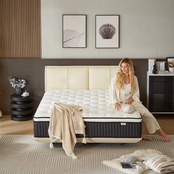 ZYLUMI Orthopedic Memory Foam Mattress – Back Pain Relief, Motion Isolation, Pocket Springs, 100-Night Trial | Pressure Relief for Side Sleepers and Couples，CertiPUR-US and Oeko TEX Certified