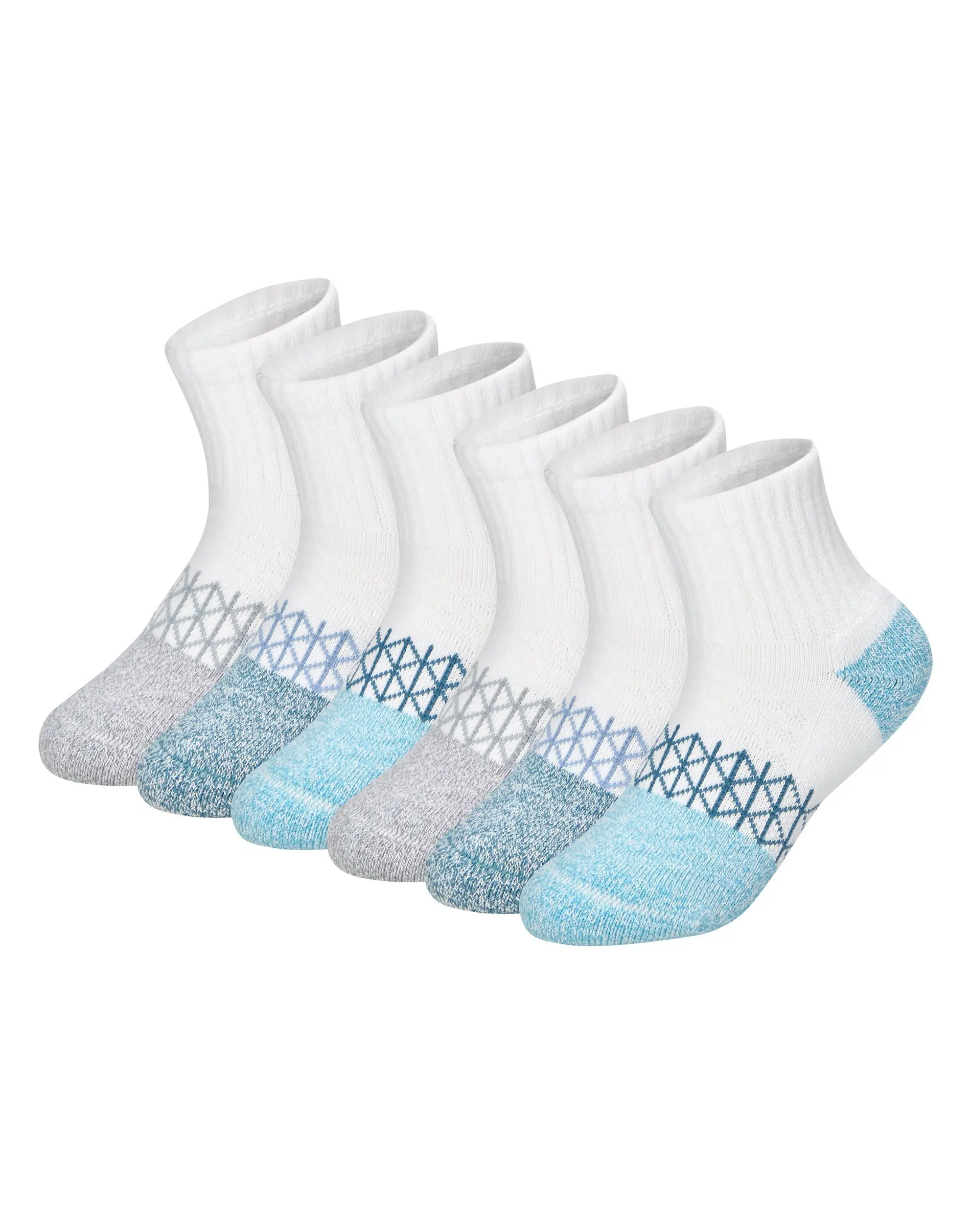Hanes Absolute Active Boys' Ankle Socks Pack, 6-Pack, Moisture-Wicking ' Athletic