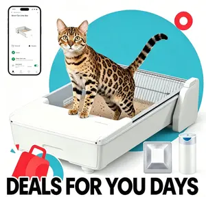 Meowant SC03 Smart Automatic Self-Cleaning Litter Box - X-Large White, 3-Motor System, Dual Rake, Anti-Pinch Tech, Wi-Fi Control, Clumping Litter Odor Control, Home Style for Multiple Cats, Smart Litter Box, Automatic Litter Box