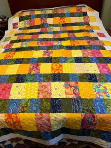 Light & Dark Striped Quilt