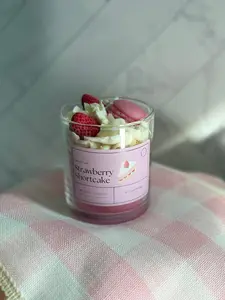 Strawberry shortcake scented candle Freshener Decoration Decor