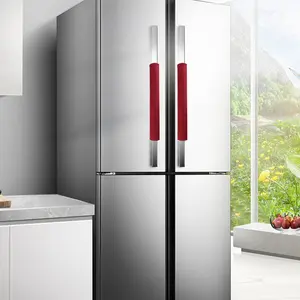 2pcs Ultrasonic Embossed Refrigerator Door Handle Covers, Microwave Oil-Resistant Handle Gloves, Washable Door Handle Protection Sleeves