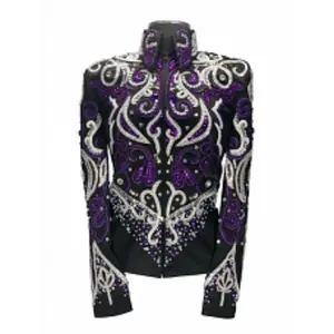 Women's Black & Purple Sequence Showmanship Jacket