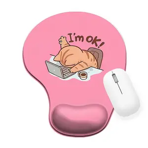 Ergonomic Mouse Pad with Wrist Support, Non-Slip Base for Computer & Laptop, Smooth Cartoon Design, Comfortable Desk Mouse Pads, Desk Accessories, Non Slip Mousepad, Ergonomic Mouse Mat
