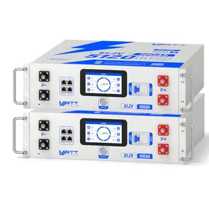 【Multi pack】WattCycle Flagship 48V 100Ah LiFePO4 Server Rack Battery Gen2 Active Balancing LCD Bluetooth Smart Comms 3U Size 100X Balance Speed BYD Grade A Cells Powerful Monitoring, Long, Lasting, Rechargeable-UL 1973