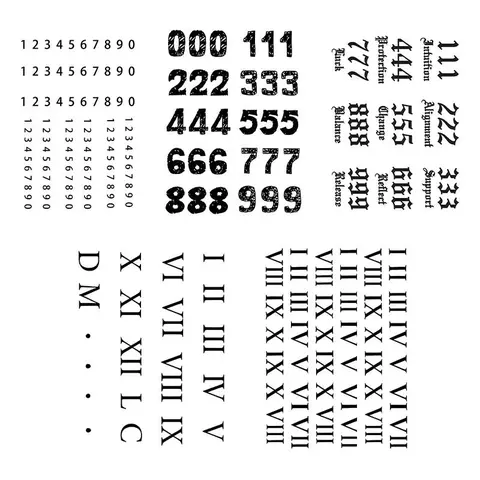 Number Temporary Tattoo Sticker, 5 Sheets Waterproof Long Lasting Fake Tattoo Sticker, Body Art Sticker for Finger, Hand, Neck, Sticker Tattoos DIY Tattoos