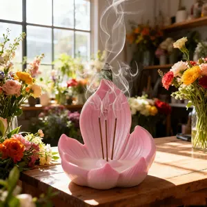 Lily Seat Inverted Incense Resin Diffuser, Aromatherapy Scent Diffuser, Multifunctional Home Decor, Suitable for Yoga and Meditation, Aromatherapy Essential