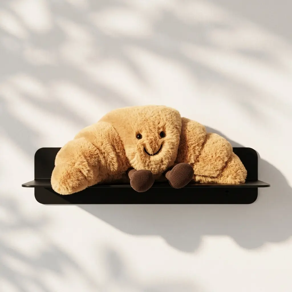 JELLYCAT Luxury Croissant Plush by Jellycat – Adorable French Bakery Food Plush, Soft Decorative Stuffed Toy, Birthday Gift for Girls, Boys & Collectors