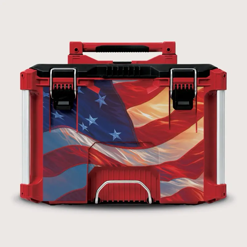 AMERICAN FLAG – MILWAUKEE PACKOUT ROLLING TOOLBOX
