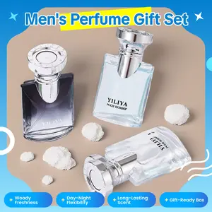 【Three Scents】: Includes three distinct fragrances, allowing you to choose the right scent for every Yiliyacoco Night Fragrance Men's Perfume Gift Box, Wood & Fresh Scent, Long-Lasting Light Aroma, Perfect for Day & Night Occasions