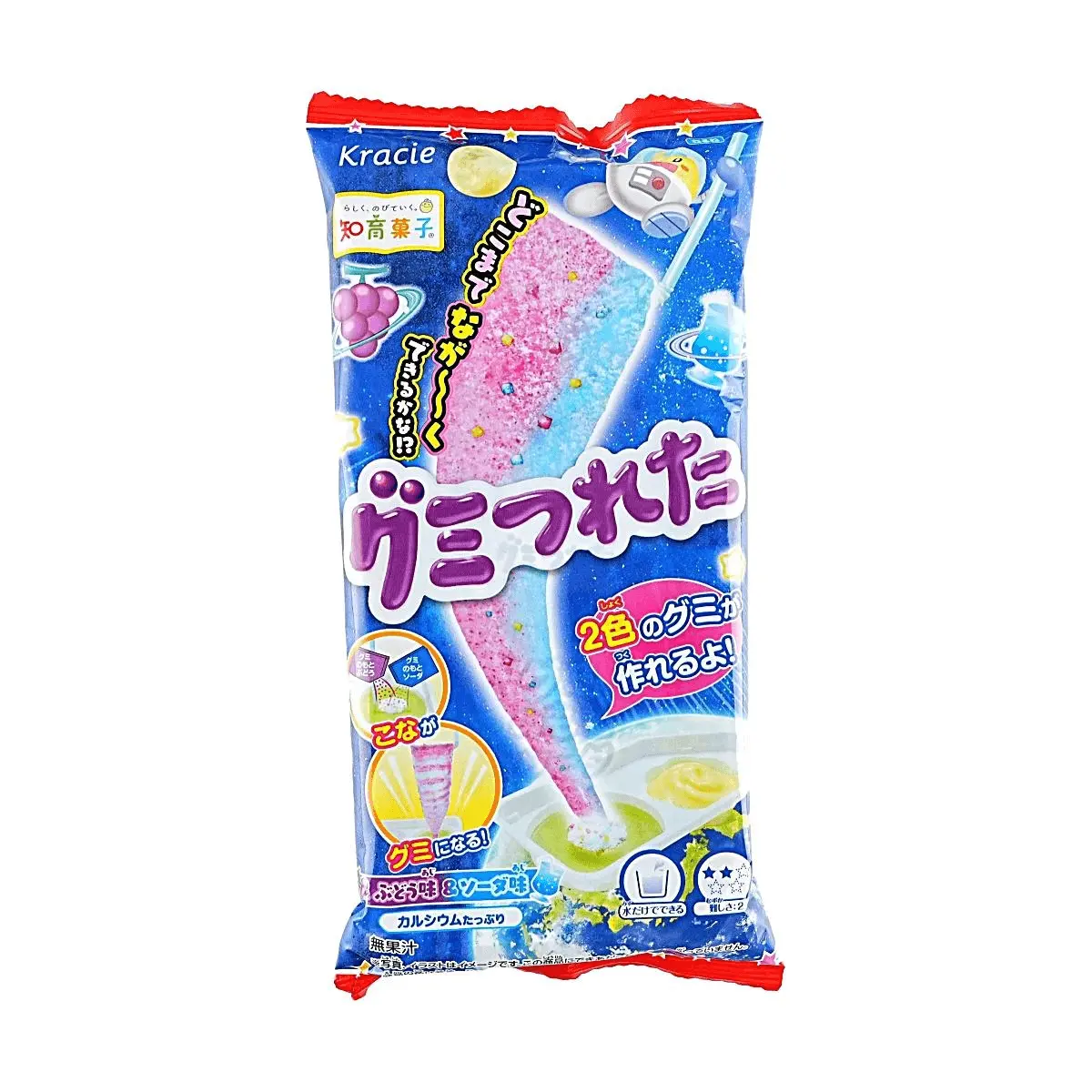 Kracie DIY Grape Soda Pop Candy Kit - 19g Japanese Fruity Sweets, Sweet Candies, Fun Edible Toy for Kids