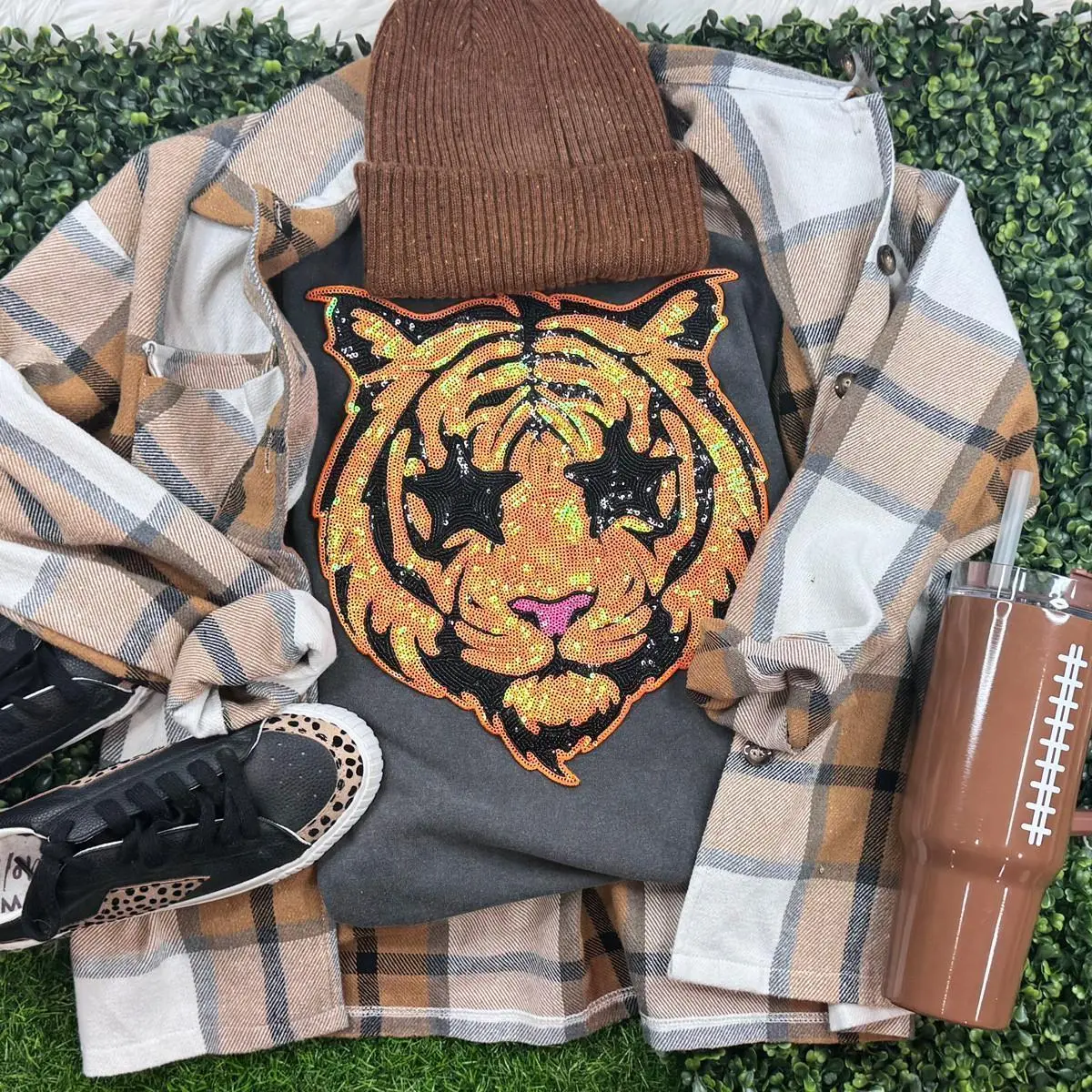 Tiger with Starry Eyes Sequins Patch