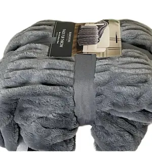 Berkshire Faux Fur Throw - Soft and Cozy Gray Blanket for Home Decor and Comfort