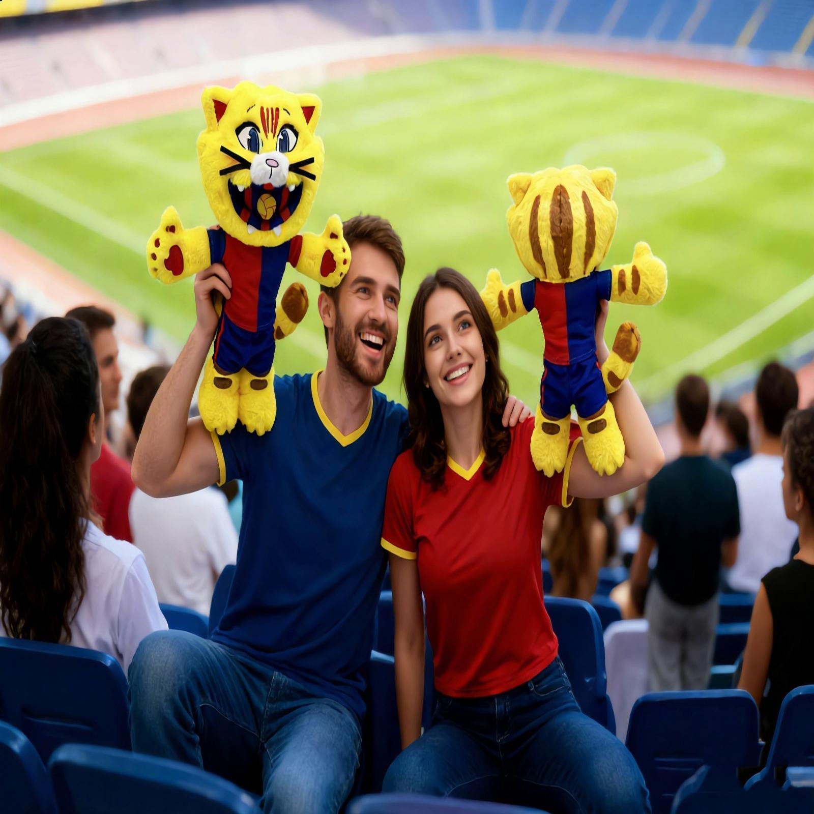 2 Pack 31cm Football Mascot Cat Plush Toy Football Plush Cat Mascot Football Cat Plush Toy The Bunny Doll Stuffed Animal Soft Toy #YYC