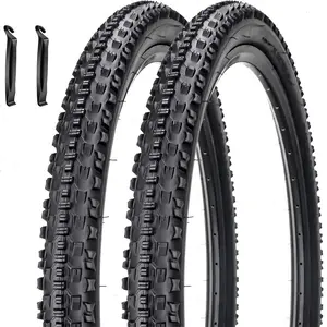 2 Pack 26'' Bike Tires 26 x 2.1 54-559 Bicycle Folding Replacement Tire for 26 x 1.95/2.1/2.125 Mountain Bike Beach Cruiser Bike City Urban Bicycles Bikes Bike Parts