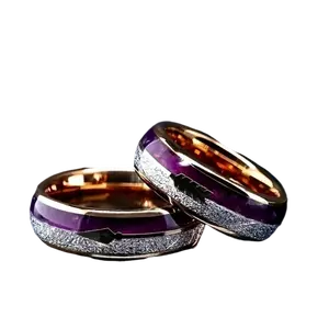 Men's Ring (1 Piece) - New Stylish Purple Arrow Design, Stainless Steel, Men's Jewelry Accessory, Gift For Male Friends