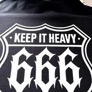 Keep It Heavy 666 Highway Shield Tee – Metal Street Sign Shirt