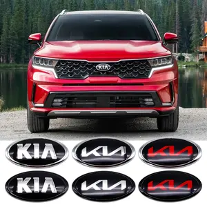 Kia Car Emblem Stickers, Waterproof Scratch-Resistant, Universal Fit, Personalized Body Decoration Accessories, Rear and Front Logo Badges