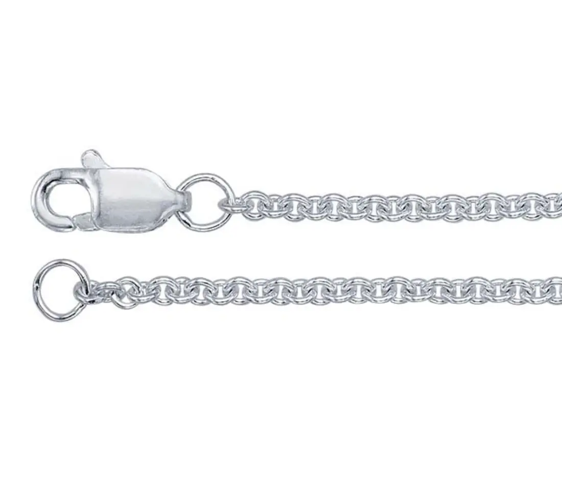 Argentium Silver 1.7mm Round Cable Chain — 18"