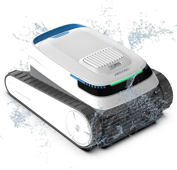 AIRROBO Robotic Pool Cleaner, Pool Vacuum for Inground Pools and Above Ground Pools, Wall-Climbing Pool Robot Vacuum Smart Navigation and Parking, Cleans Pool Floor Walls and Waterline, Lasts 120 Mins