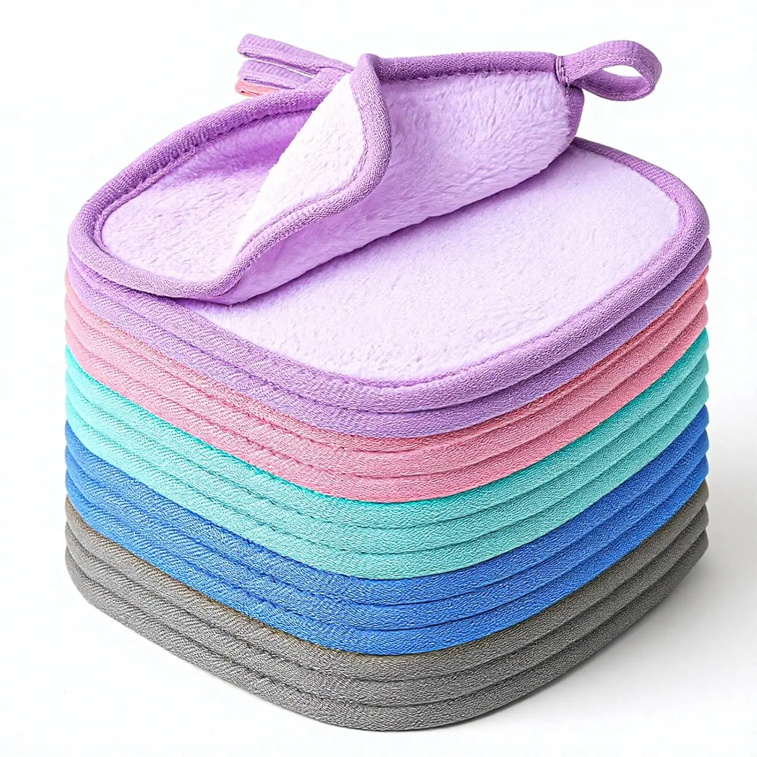 15 PCS Makeup Remover Cloths Pads Reusable Make up Removers Towels 6" Small Square Face Cloths Reusable Face Towels Erase Your Faces for Women, 6 X 6 Inch