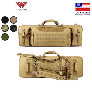 YAKEDA KF-105B Tactics Rifle Case 36'"/42" 900D Nylon Fishing Tool Kit with Spacious Padded Interior & Ergonomic Design for Enhanced Protection - Bag Pocket Carry Holster Tactical Equipment Carabiners Carbon Fiber Holster