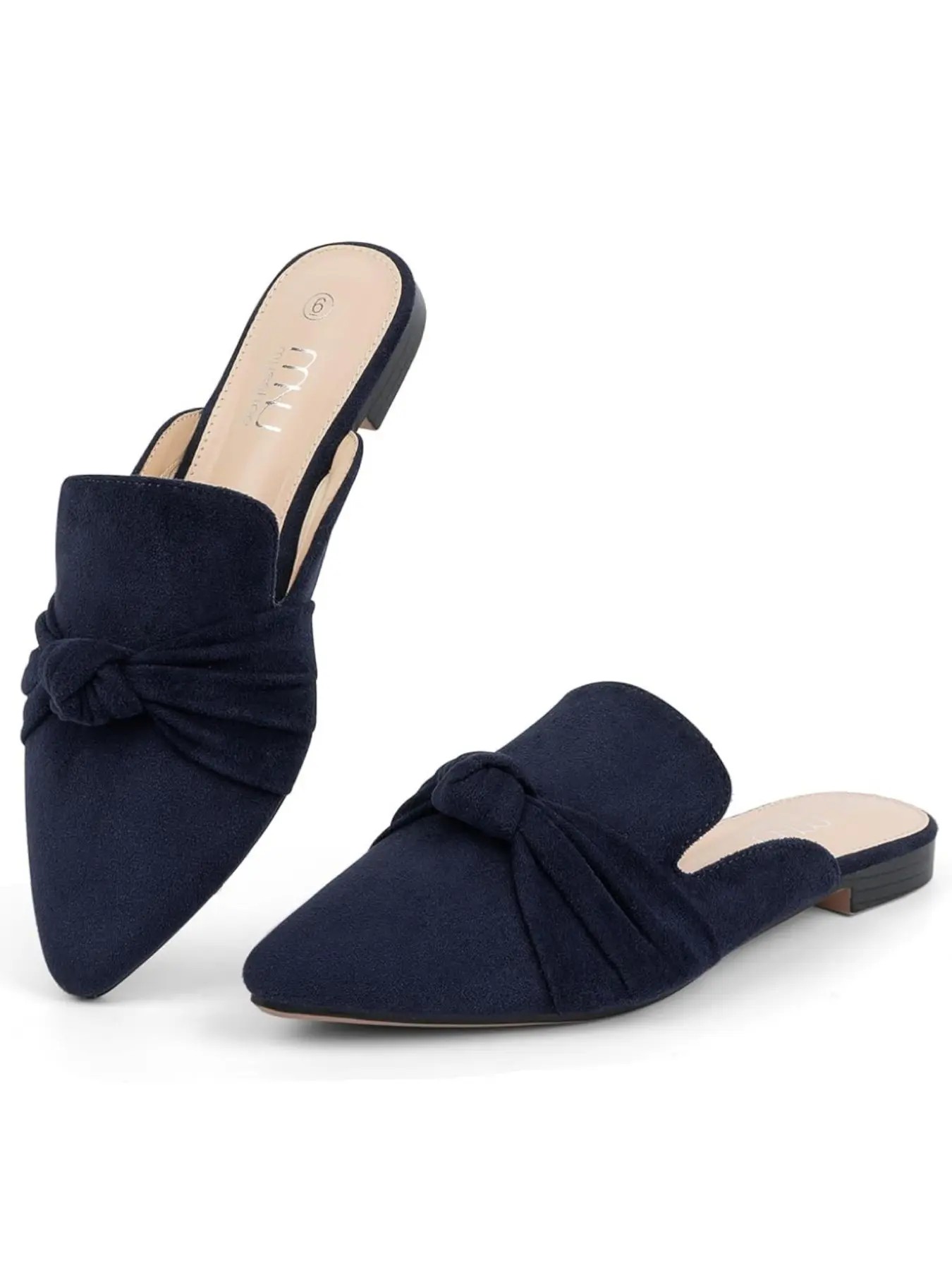 Women's Elegant Solid Color Pointed Toe Slip on Mules, Fashionable Mule Flats for Daily Wear, Lightweight Breathable Comfortable Shoes for Women & Girls, Casual Shoes Clogs