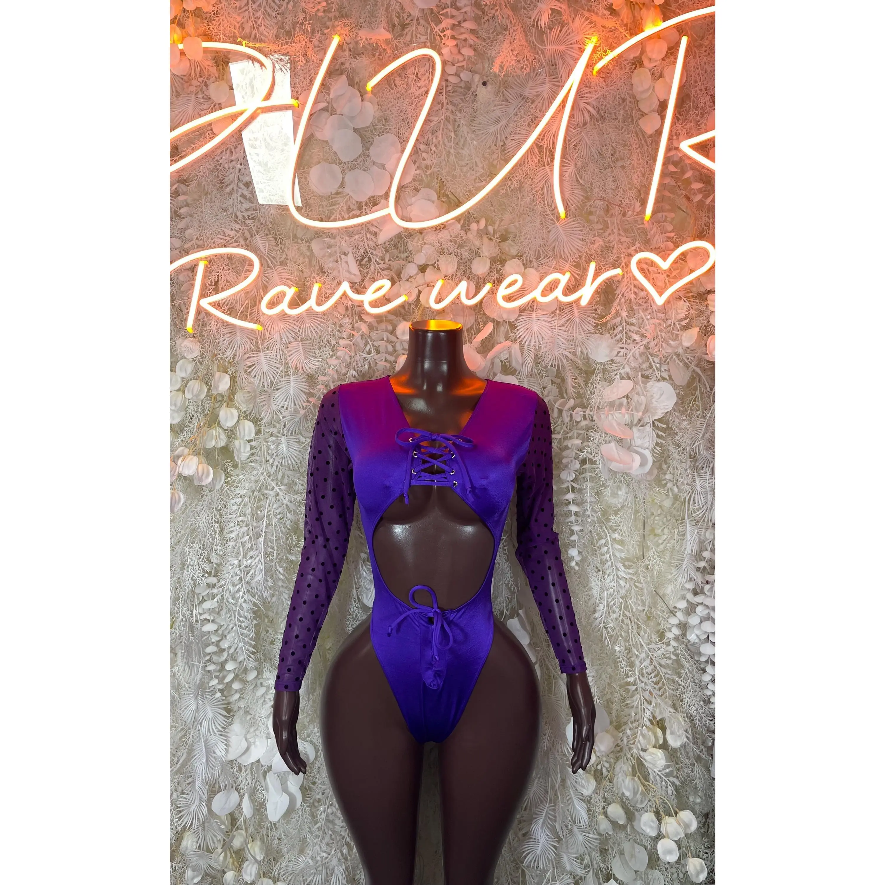 Bottlegirl Outfits Purple Metallic - One Piece Bartender Outfit,  Dancewear, Party Clubwear