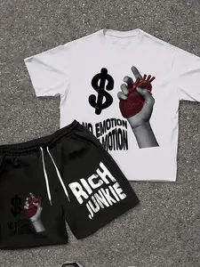 Men’s "Gallery Dept." Skeleton Hand Tee & Shorts Set | Streetwear