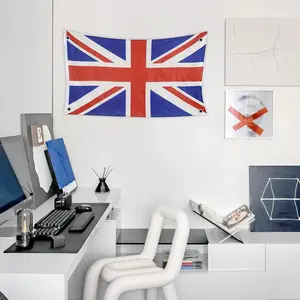 1pc, Double Side Printed United Kingdom UK Flag (35.43inchx59.06inch/ 3FTx5FT), High-Quality Hanging England Scotland Northern Ireland British National Flag With Polyester, Vivid Color And UV Fade Resistant, National Flag Decor, Outdoor Holiday Decor