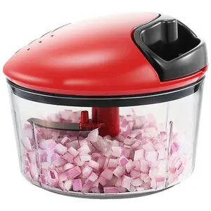 Food Chopper Manual, Onion Garlic Vegetable Cutter Easy to Clean, Hand Nut Chopper for Vegetable, Fruit, Salad, Etc - 2.5 Cup