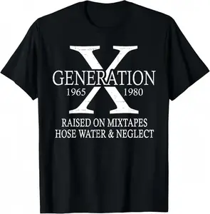 Retro Casual Short Sleeve Cotton  for Gen X Raised on Mixtapes Hose Water and Neglect Tshirt Menswear