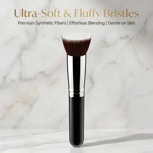 Flat Top Foundation Brush, Soft Synthetic Hair, Flawless Face Makeup, Concealer Bb Cream Brush, Perfect for Smooth Application