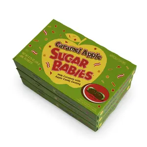 Caramel Apple Sugar Babies, Candy Coated Caramels, Nostalgic, Movie Theater Box, 3 Count