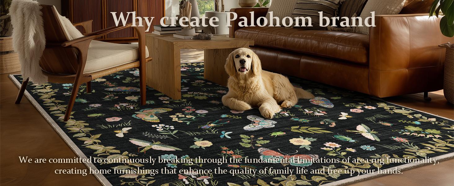 palohom Machine Washable Rugs for Living Room Non Slip Low Pile Soft Carpet Rug for Bedroom Non Shedding Lightweight Faux Wool Area Rug for Entryway Dining Room Under Table Rug Runners for Hallway Kitchen Nrsery Stain Resistant Easy Care Indoor Home Decor